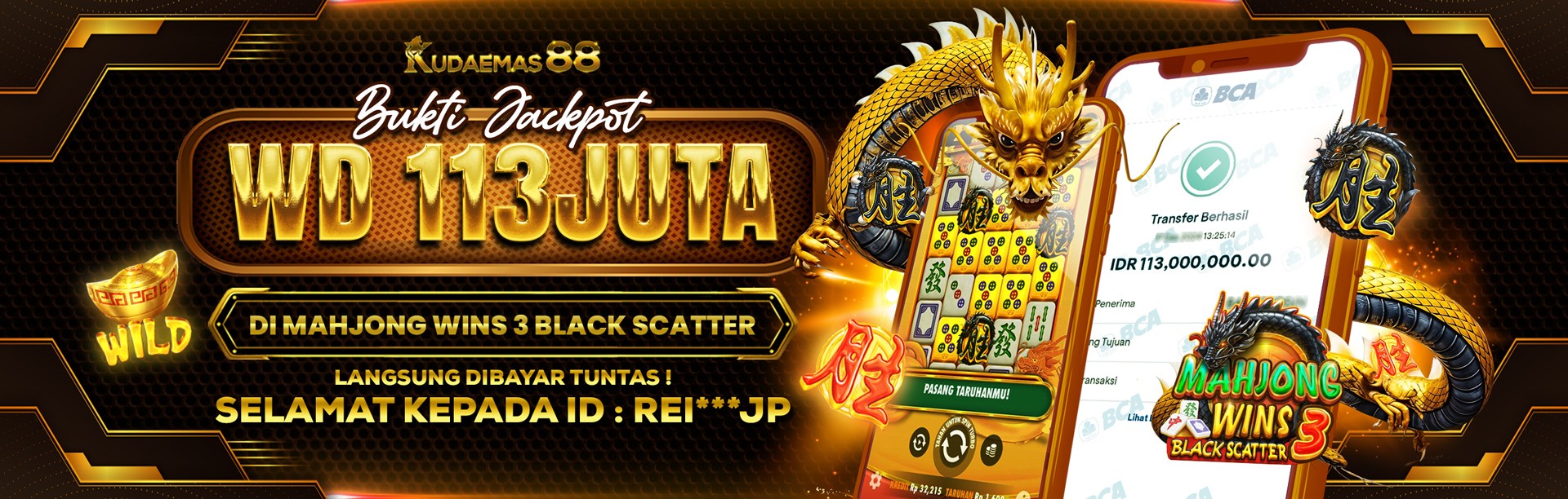 BUKTI JP MAHJONG WINS 3 DI KUDAEMAS88